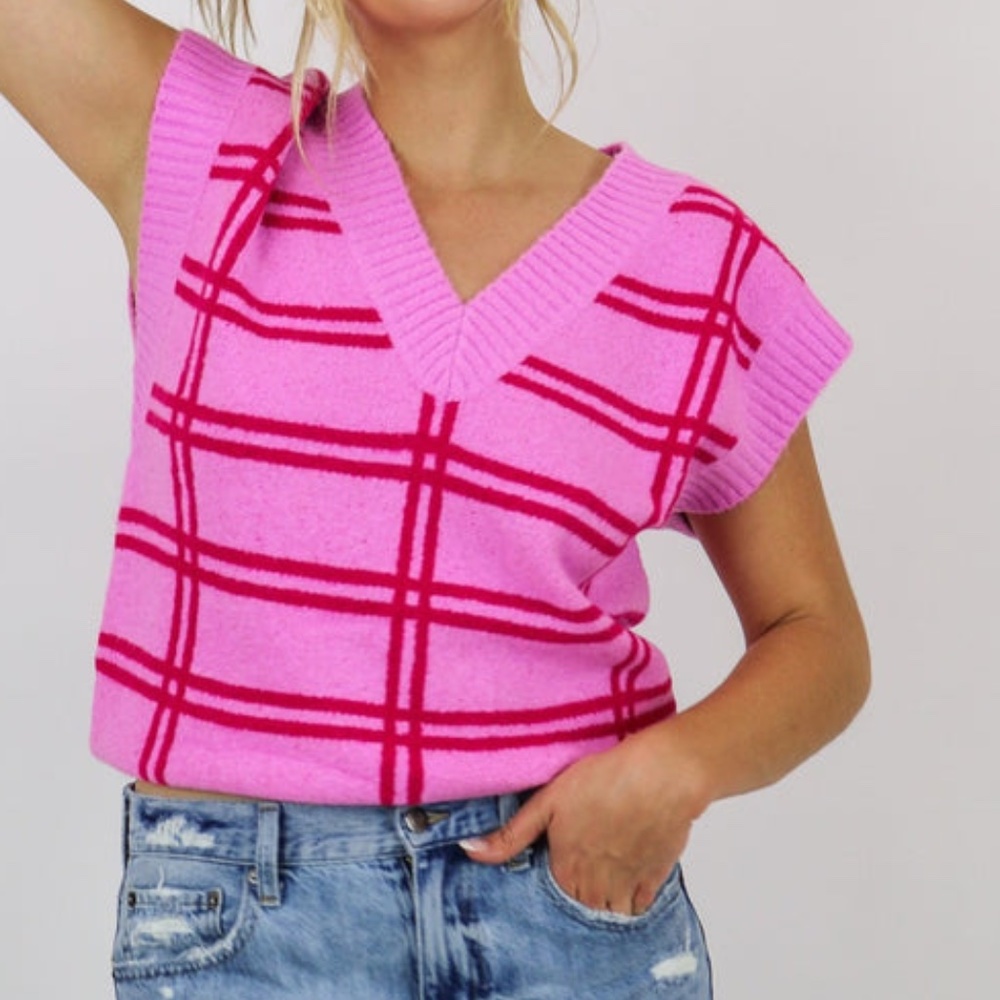 Pink and Red Vest